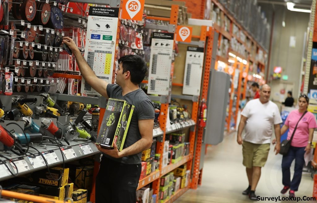 inside the home depot store