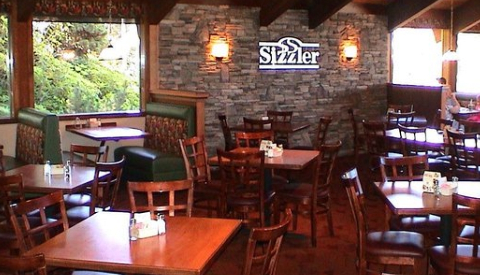 inside the sizzler restaurant