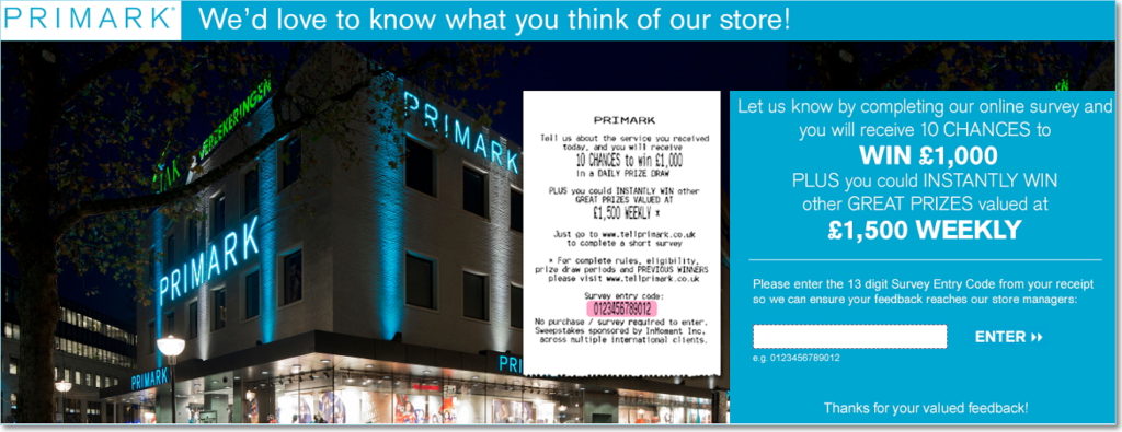 TellPrimark.Com homepage