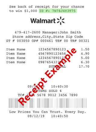 Walmart Receipt