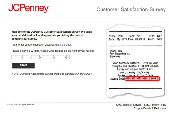 Www.JCPenney.Com/Survey Homepage