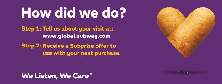 Www.Gloabl.Subway.Com Survey at Subwaylistens