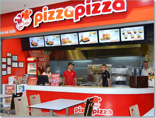 pizza pizza restaurant inside